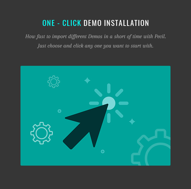 Pecil One - Click Demo Installation