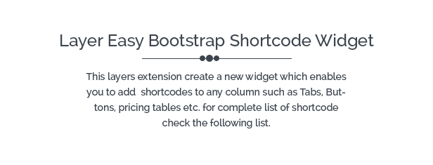 Layers - Easy Bootstrap Shortcodes Widget