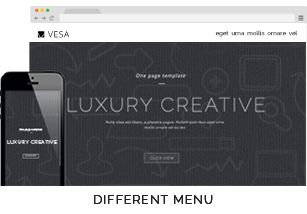 VesaUP Parallax One Page WordPress Layout