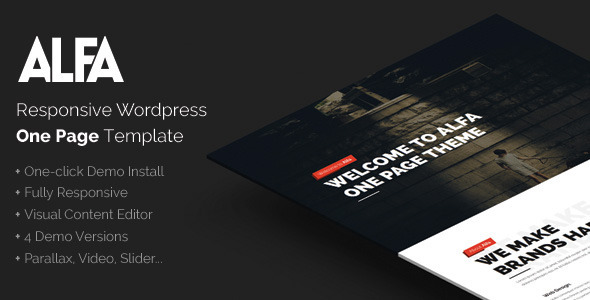 Wordpress Kreativ Template Alfa - Responsive Parallax & Retina Ready WordPress Theme for Freelancers, Studios and Agencies