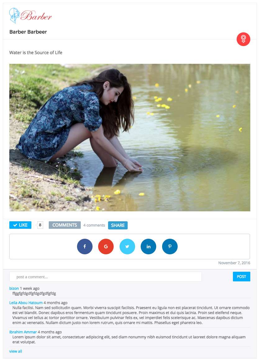 Social-Media-Status aktualisiert Beiträge