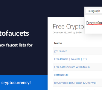 Cryptocurrency-Wasserhahnliste für WordPress