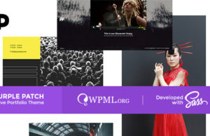 Ein lila Patch-Portfolio-Thema