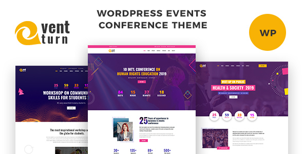 Wordpress Entertainment Template Eventturn - Responsive Events and Conference WordPress Theme