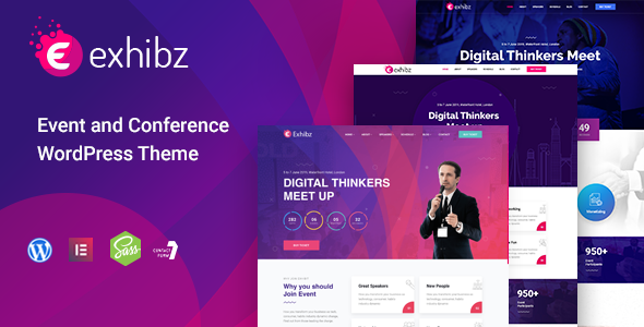 Wordpress Entertainment Template Exhibz - Conference Event WordPress Theme