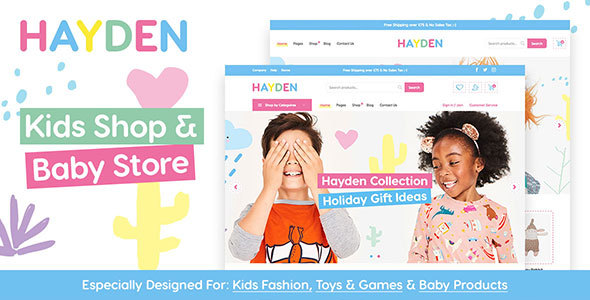 Hayden - Kids Store WooCommerce Layout