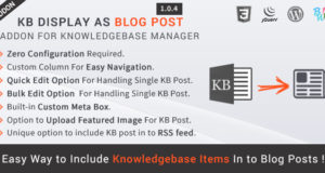 KB Anzeige als Blogbeitrag – Knowledge Base Addon