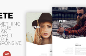 Pete – Kreatives und sauberes Portfolio-WordPress-Vorlage