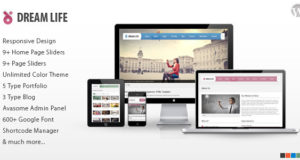 Responsives Mehrzweck-WordPress-Layout von DreamLife