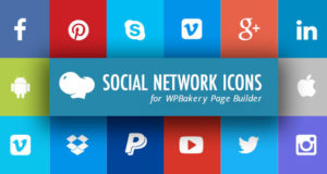 Soziale Netzwerksymbole für WPBakery Page Builder (Visual Composer)