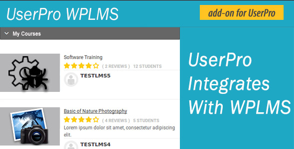 Wordpress Add-On Plugin UserPro WPLMS