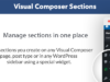 Visual Composer-Abschnitte
