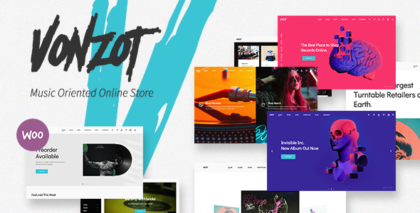 Wordpress Shop Template Vonzot - Music Oriented WooCommerce Theme