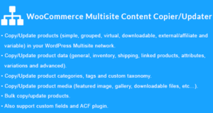 WooCommerce Multisite Content Copier / Updater