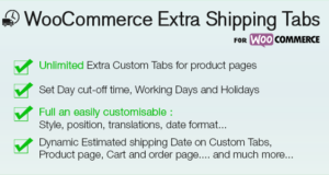 WooCommerce-Versand zusätzliche Registerkarten