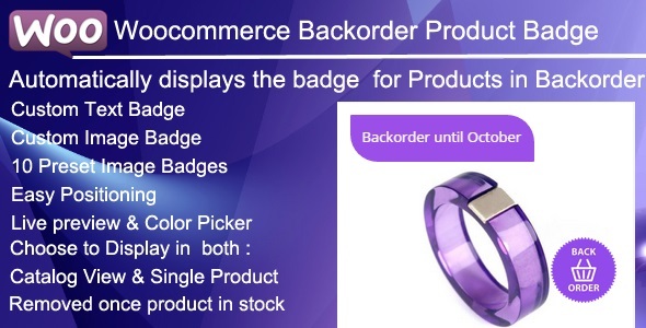 Woocommerce Backorder-Produktabzeichen