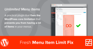 WordPress-Menüelement Limit Fix Plugin