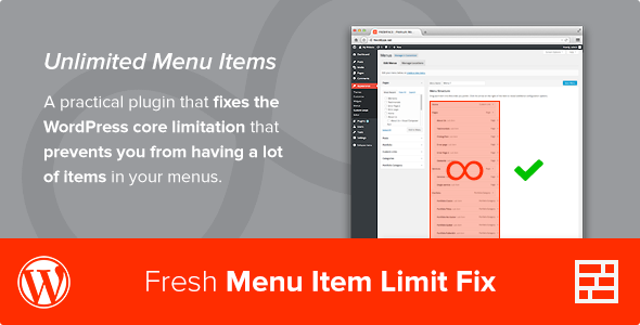 WordPress-Menüelement Limit Fix Plugin