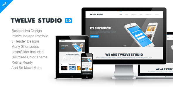 Zwölf Studio - WordPress Responsive Layout - Agentur zweigelb