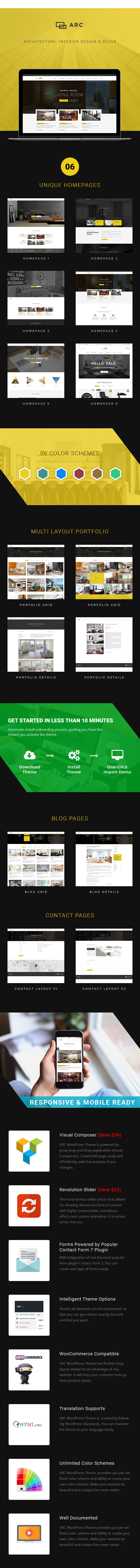 ARC - Interior Design, Dekor, Architektur WordPress Layout