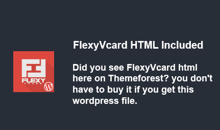 FlexyVcard - Responsive vCard Wordpress Layout