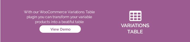 WooCommerce-Variationstabelle