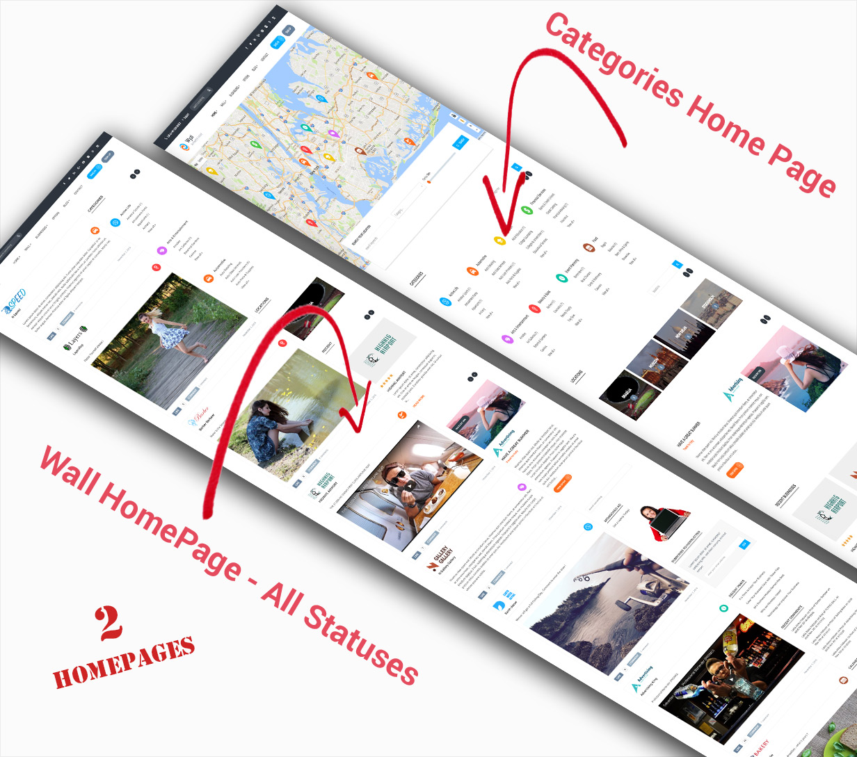 Zwei verfügbare Homepages