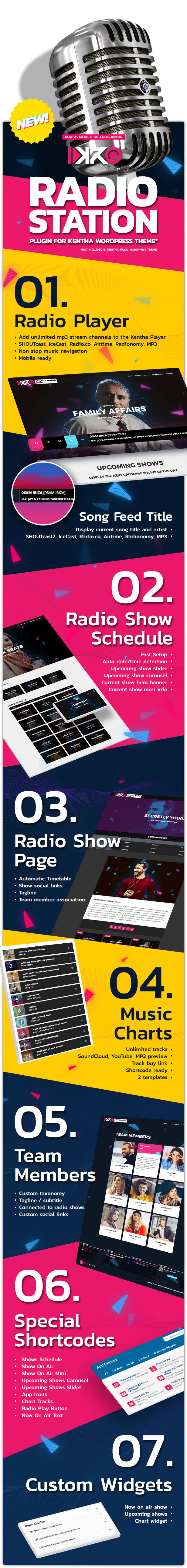KenthaRadio - Addon für Kentha Music WordPress Layout Hinzufügen von Radiosendern und Planen der Funktionalität - 5