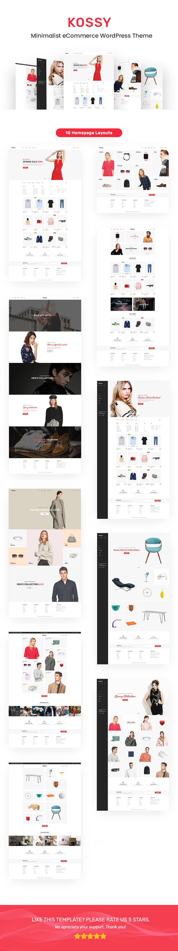 Kossy - Minimalistisches eCommerce-WordPress-Layout