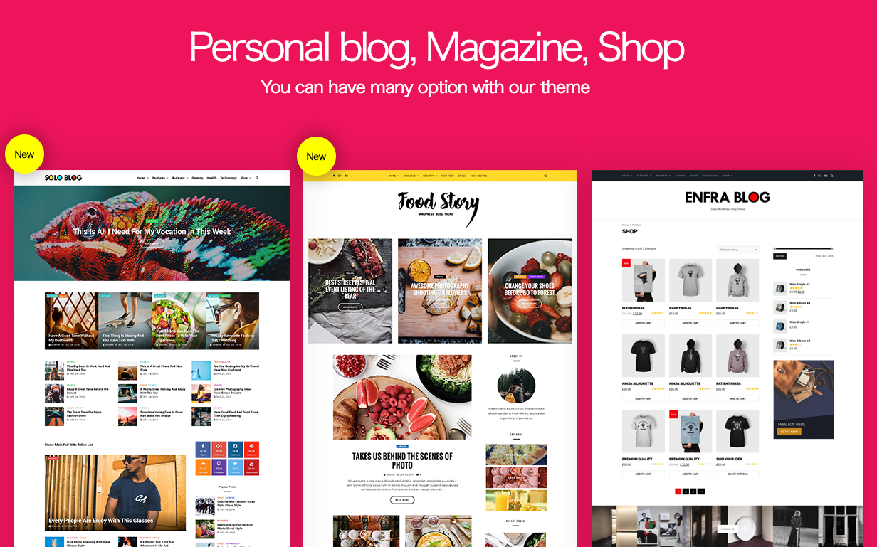 Enfra - WordPress Blog Magazine Layout