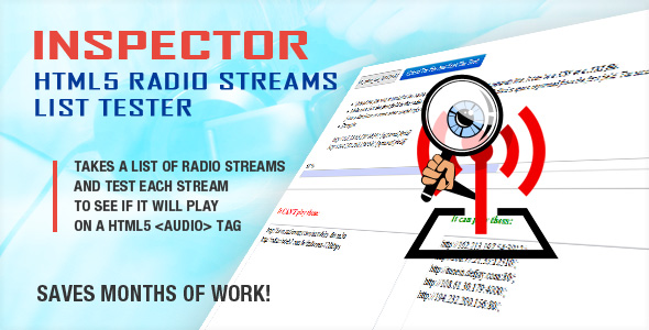 Inspector HTML5 Radio Streams Listentester