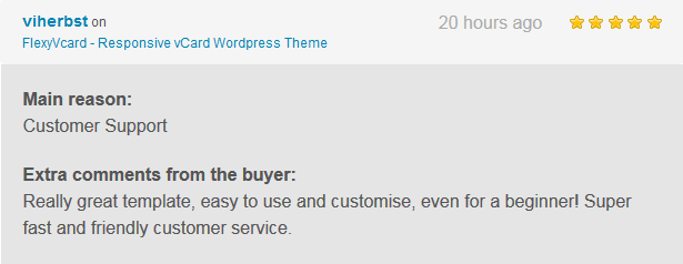 FlexyVcard - Responsive vCard Wordpress Layout