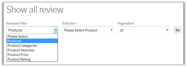 Zeige alle Bewertungsfilter