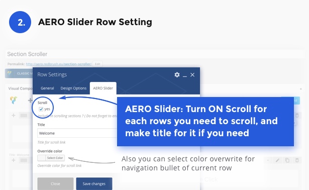 AERO - Fullscreen-Scroller für Visual Composer
