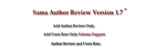 Sama Author Review WordPress-Plugin