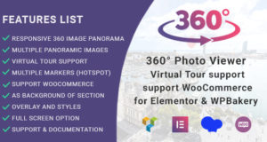 360 ° Photo Viewer (virtuelle Tour) für Elementor und WPBakery Page Builder