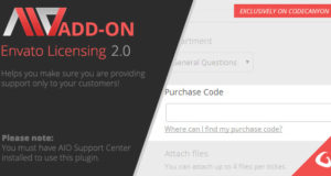 AIO Support Center – Envato-Lizenzierungs-Add-On