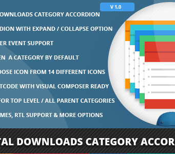 Easy Digital Downloads Kategorie Akkordeon