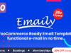 Emaily | Responsive E-Mail-Vorlage von WooCommerce + Abonnements + Buchungen + Mitgliedschaften kompatibel