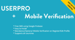 Kostenloses Mobile Verification Addon für UserPro