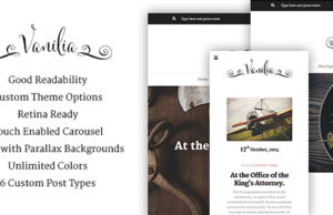 Vanilia – WordPress-Blogging-Thema