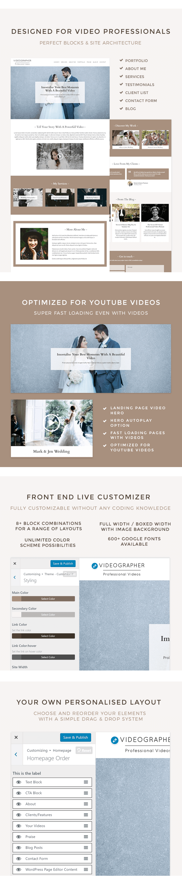 Videographer - Videoproduktion WordPress Layout - 3
