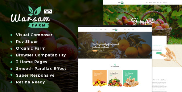 Wordpress Shop Template Warsaw - Organic Food & Eco Products WooCommerce WordPress Theme
