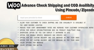 Woo Advance Check Versand- und Nachnahme-Verfügbarkeit über Pincode / Postleitzahl