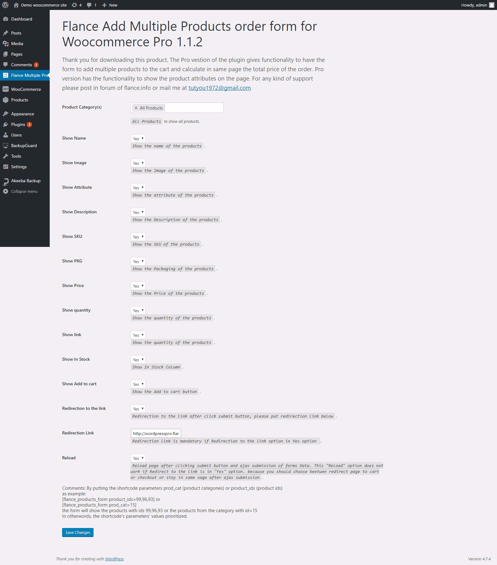 Flance Mehrere Artikel hinzufügen Bestellformular PRO Woocommerce PLugin - 4