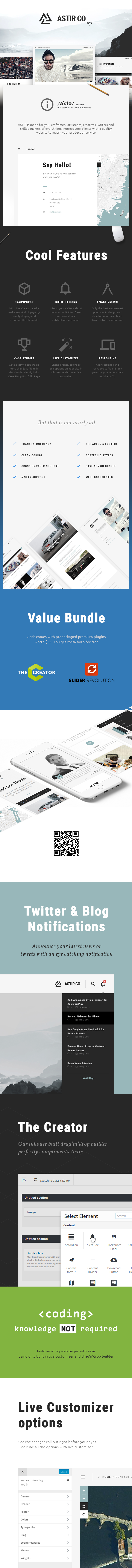 Astir - Creative WP Layout für Künstler, Handwerker, Handwerker und Kreative