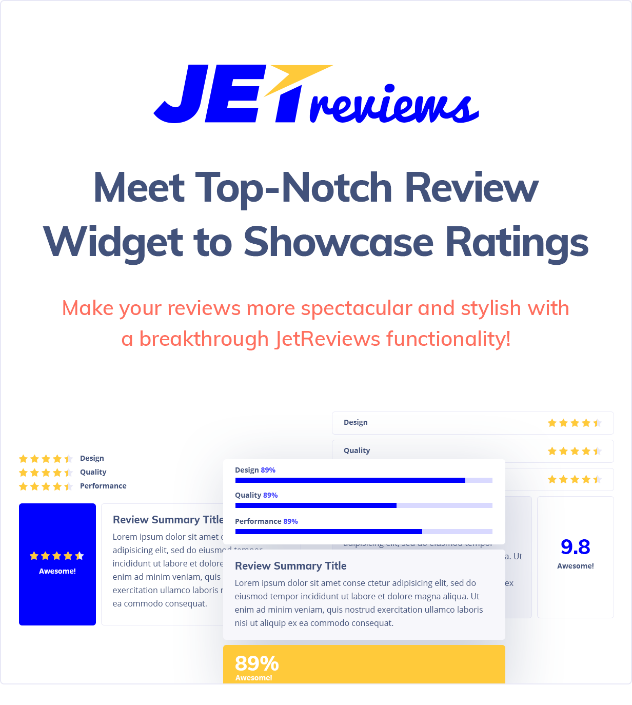 JetReviews - Widget Bewertungen für Elementor Page Builder - 1