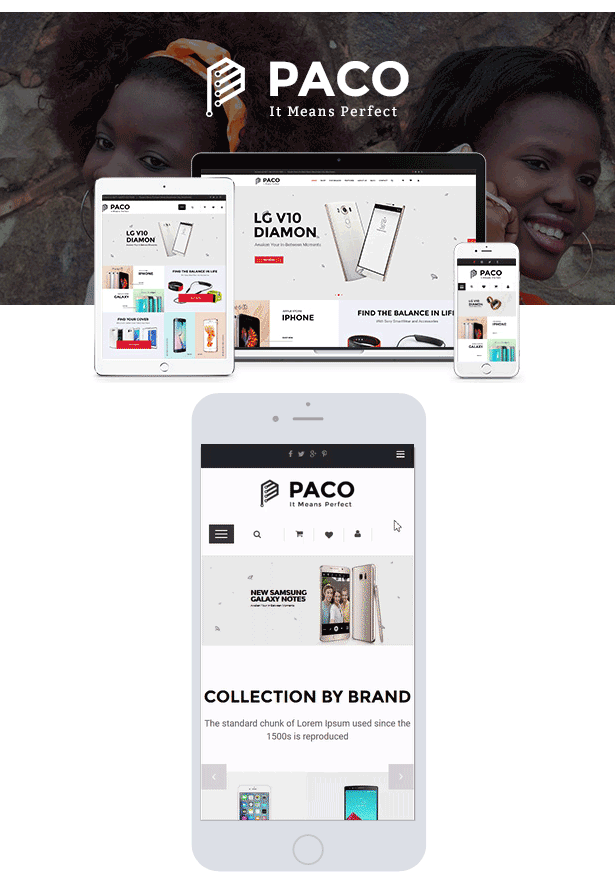 Paco - Responsives WooCommerce-WordPress-Template - Responsive und mobilfreundlich