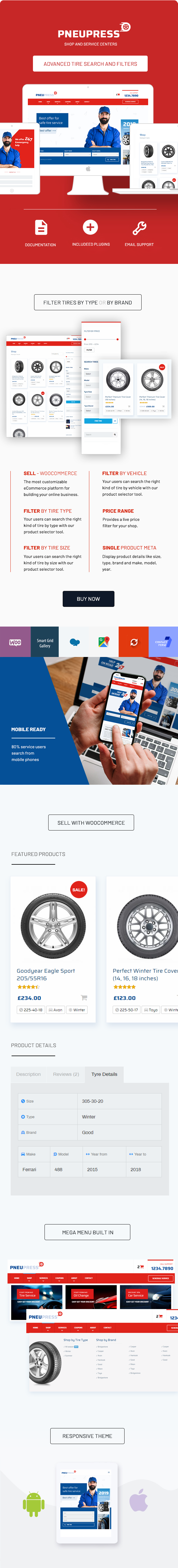 PneuPress - Reifen Shop WordPress Template - 2
