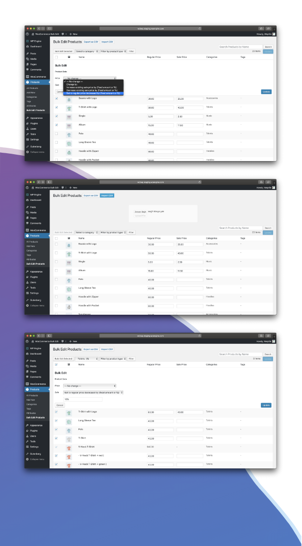 WooCommerce Bulk Produktpreise bearbeiten - 5